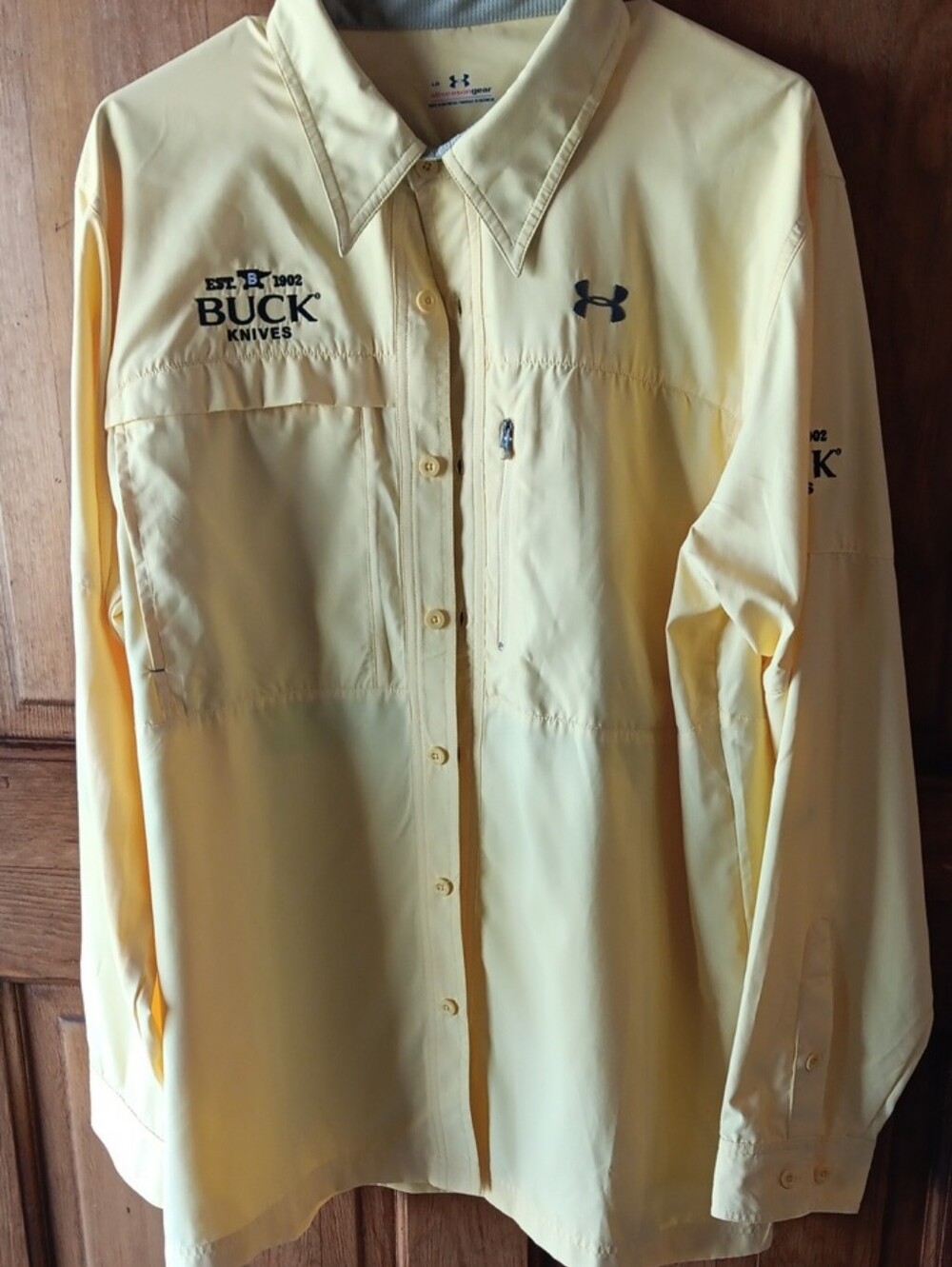 Under Armour Men's Light Yellow Button-Front Shirt